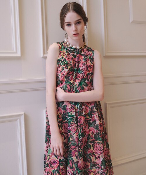 LOULOU WILLOUGHBY ワンピース 「LOULOU WILLOUGHBY」SPRINTEXフラワー 