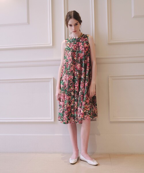 LOULOU WILLOUGHBY ワンピース 「LOULOU WILLOUGHBY」SPRINTEXフラワー 