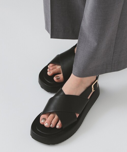 Ray BEAMS サンダル クロス ベルト レディース : ZOZOTOWN Yahoo