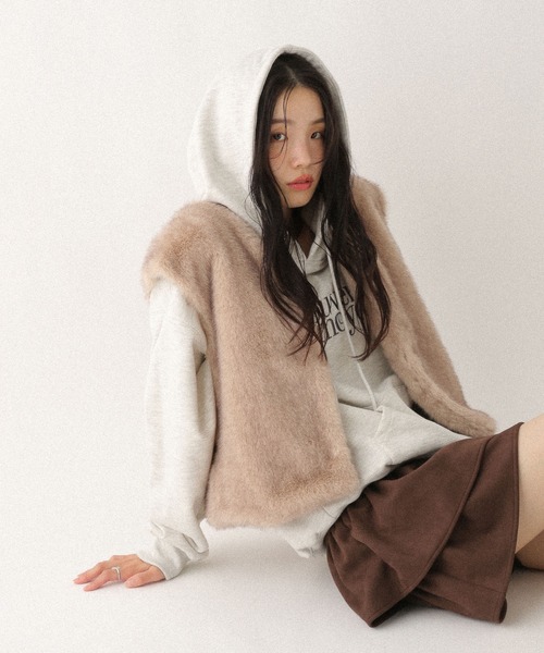 ぽぽアイテム Heather（ヘザー） パーカー アソートロゴフーディ 290406 レディース