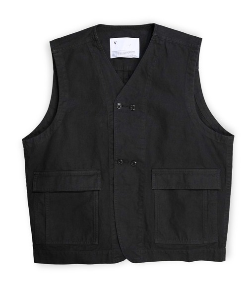 VOAAOV ガーゼベスト ブラック VOAAOV（ヴォアーブ） ベスト ジレ 「VOAAOV」HEAVY OXFORD VEST
