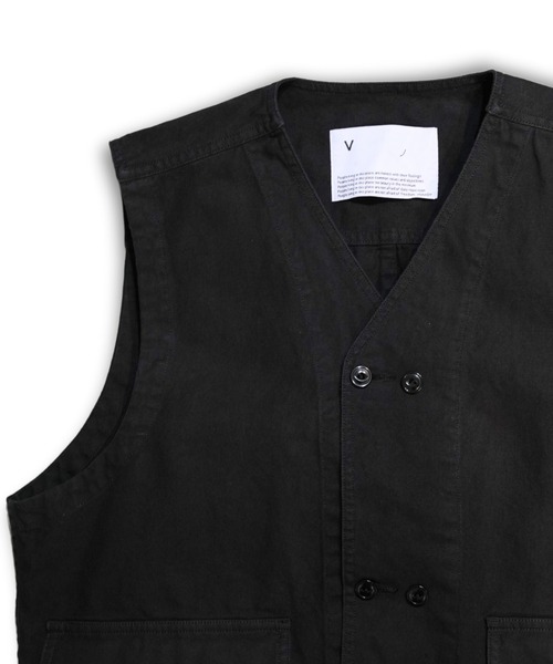 VOAAOV ガーゼベスト ブラック VOAAOV（ヴォアーブ） ベスト ジレ 「VOAAOV」HEAVY OXFORD VEST