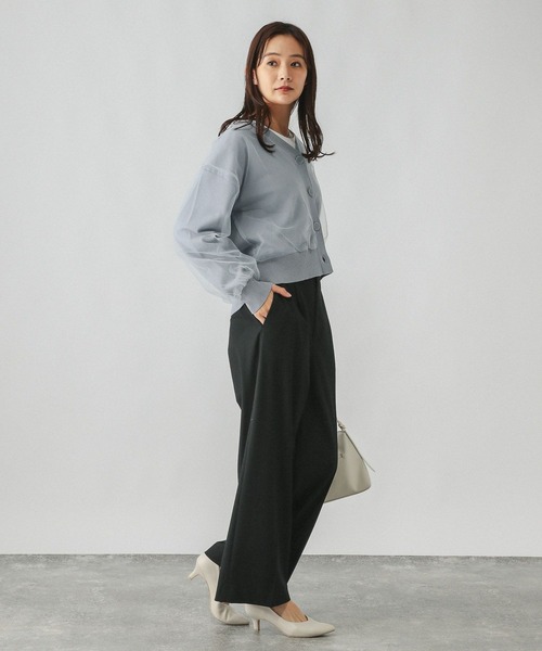 GLOBAL WORK パンツ ウツクシルエットプレミアムワイドパンツ