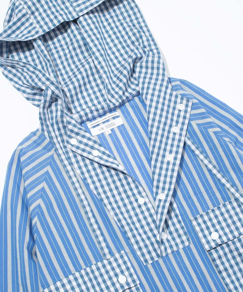 ブラウス シャツ F/CE. PANELLED HOODIE SHIRT / エフシーイー パネリング フーディー シャツ レディース メンズ F/CE. PANELLED HOODIE SHIRT / エフシーイー パネリング