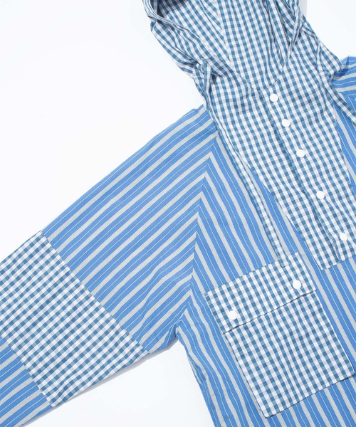 F/CE. ブラウス シャツ PANELLED HOODIE SHIRT / エフシーイー