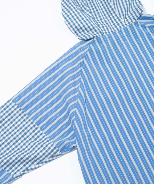 ブラウス シャツ F/CE. PANELLED HOODIE SHIRT / エフシーイー パネリング フーディー シャツ レディース メンズ F/CE. PANELLED HOODIE SHIRT / エフシーイー パネリング