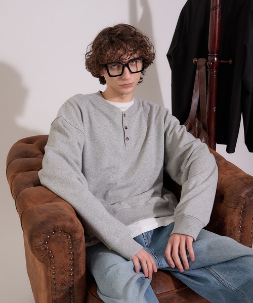 〈完売品〉Regen Glanzヘンリーネックスウェット Regen Glanz トレーナー スウェット henry neck sweatshirt/ヘンリー