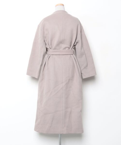 「Rouge vif」 ノーカラーコート 38 グレー レディース_画像2