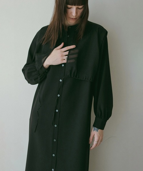 MANOF（マノフ） ワンピース SHEER LAYER SHIRTS ONE PIECE : ZOZOTOWN