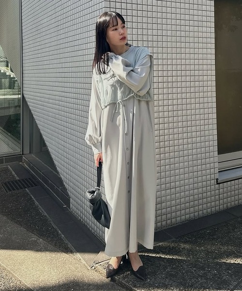 MANOF（マノフ） ワンピース SHEER LAYER SHIRTS ONE PIECE : ZOZOTOWN