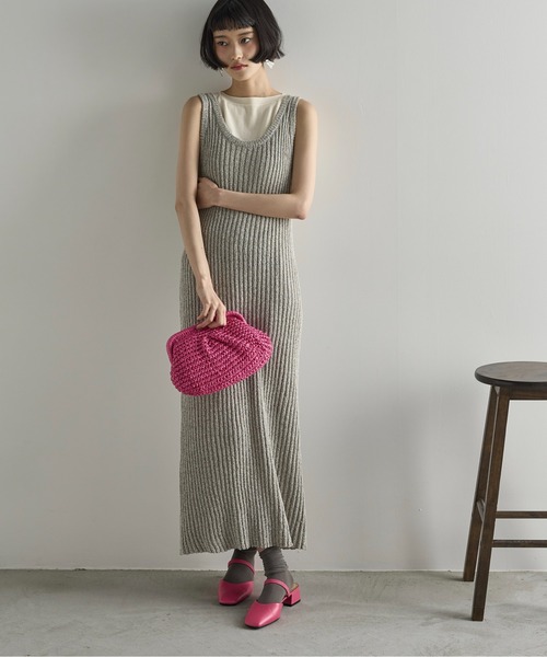 ワンピース APJSK THE Yon ワンピース ツイストヤーンメランジニットタンク