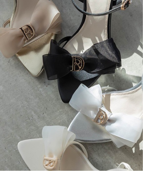 RANDA（ランダ） サンダル ポインテッドトゥリボンサンダル レディース