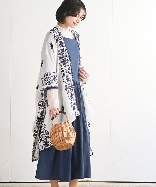 r・p・s マフラー ストール 刺繍ストールポンチョ レディース