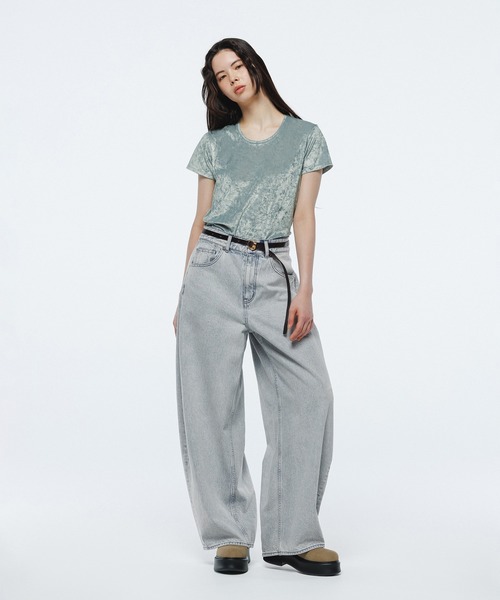 ADAM ET ROPÉ アダムエロペ 【サステナブル】バックタックワイドデニム ADAM ET ROPÉ FEMME(アダム エ ロペ ファム) / 【サステナブル