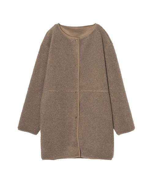 「Re:EDIT」 ノーカラーコート MEDIUM アイボリー レディース_画像7