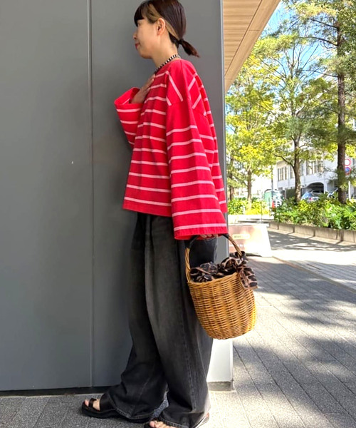 新品タグ付きjournal standard luxeボーダー ボートネックプル ボーダー ボートネックプル（Tシャツ／カットソー）｜journal