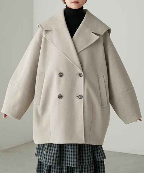 「forksy.」 ピーコート FREE ネイビー レディース_画像2