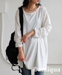 tシャツ 無地 長袖 ロンT レディース メンズの詳細画像1
