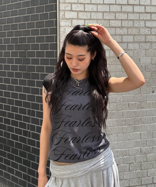 tシャツ フィアレスロゴ タンクトップ レディース