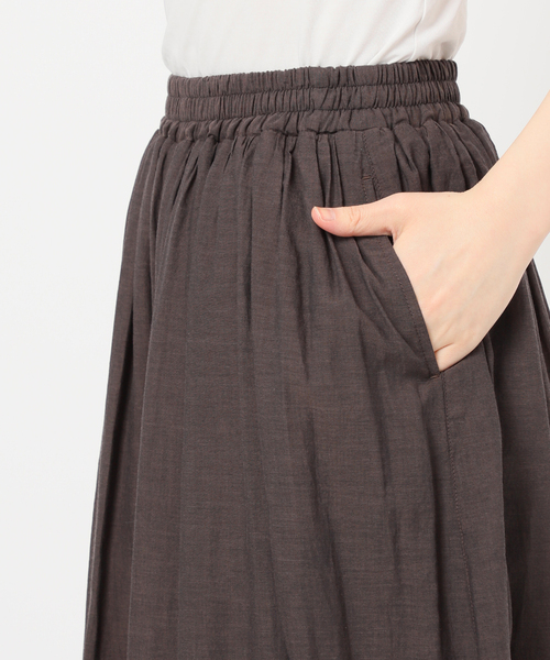 B.C STOCK パンツ 手洗い可 / シャンブレーボイルスカートパンツ