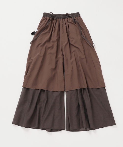 B.C STOCK パンツ 手洗い可 / シャンブレーボイルスカートパンツ