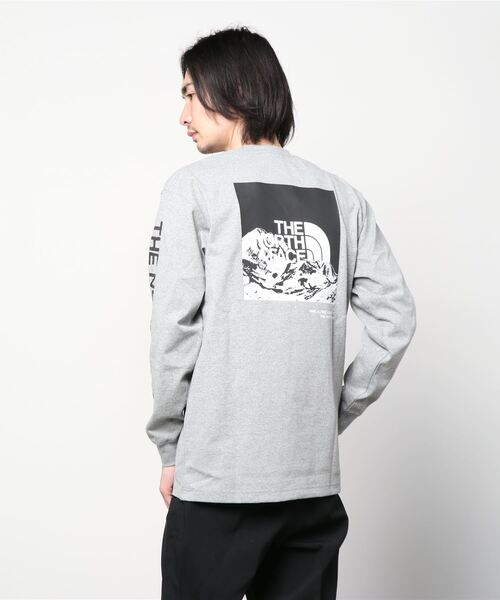 THE NORTH FACE 長袖シャツ L 濃いグレー THE NORTH FACE 「THE FACE」 長袖Tシャツ L グレー メンズ