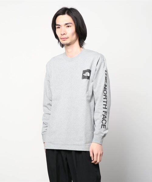 THE NORTH FACE 長袖シャツ L 濃いグレー THE NORTH FACE 「THE FACE」 長袖Tシャツ L グレー メンズ