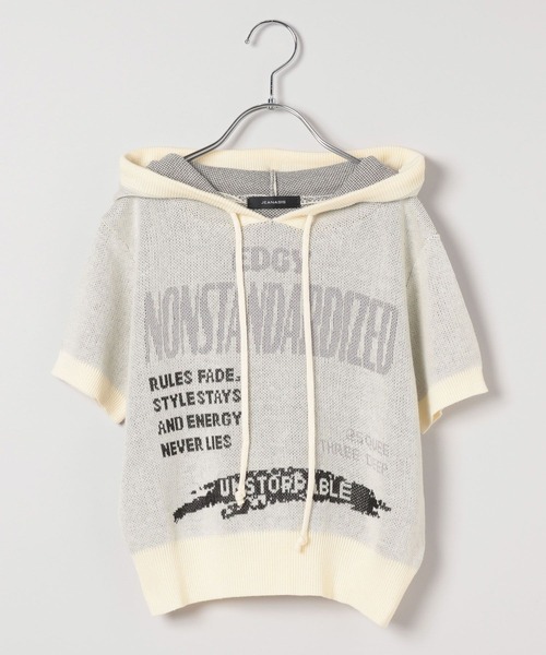 タグ付き未使用 JEANASIS MIKUニット JEANASIS（ジーナシス）の「【完全受注生産】LINE OVER KNIT