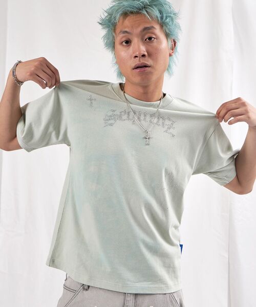 そんぐめんぐ SEQUENZE tシャツ 「SEQUENZ（シークエンズ）」LOGO RHINE STONE