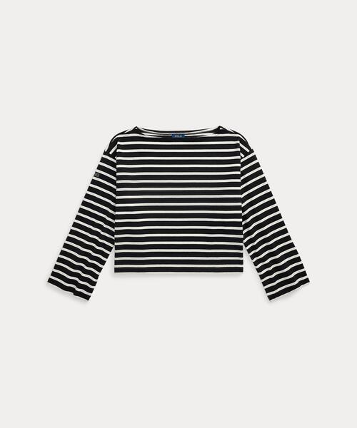POLO RALPHLAUREN ラルフ ストライプド ボートネック Tシャツ POLO RALPH LAUREN（ウィメンズ） ストライプド ボートネック