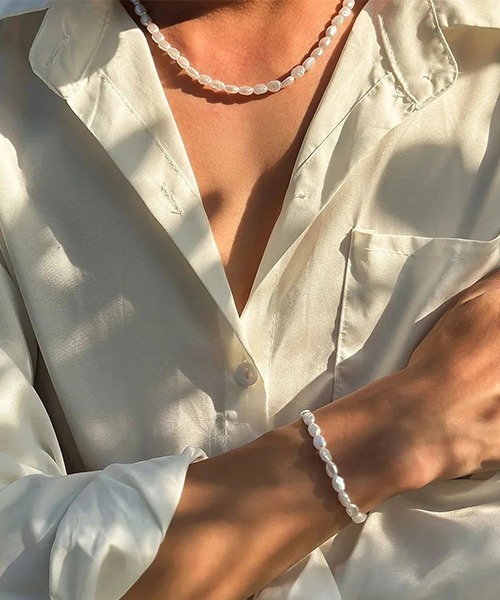 ARCHIVER ネックレス 「Bz」パール風ストーンネックレス(LEY