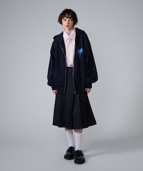 ONCILY 「ONCILY」 ジップアップパーカー LARGE グレー メンズ