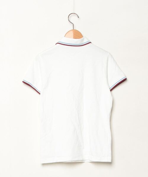 「FRED PERRY」 半袖ポロシャツ 10 ホワイト×ブラック レディース FRED PERRY 「FRED PERRY」 半袖ポロシャツ 10 ホワイト