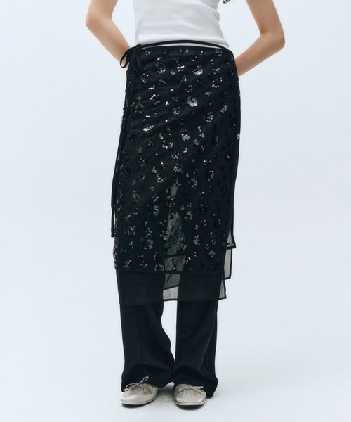 25SS新作人気スカートパンツ【MARITHE】W LAYERED SKIRT PANTS MARITHE + FRANCOIS GIRBAUD スカート W LAYERED SKIRT