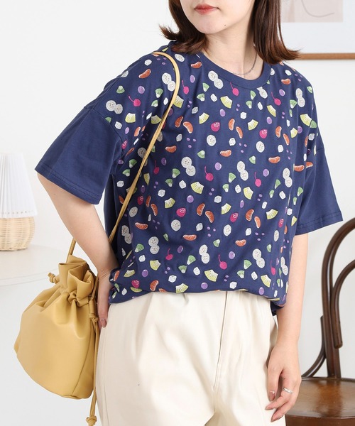 tシャツ EMAGO フルーツポンチ刺繍Ｔ レディース