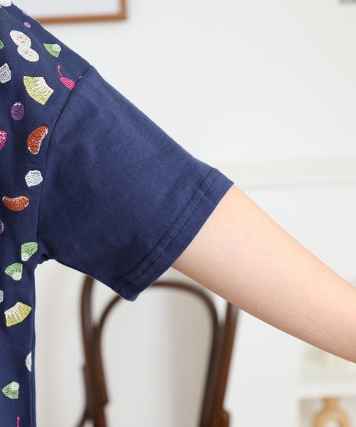 tシャツ EMAGO フルーツポンチ刺繍Ｔ レディース フルーツポンチ刺繍Tシャツ（Emago）の商品詳細