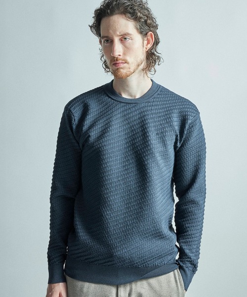 セーター ニット 「COLE HAAN/コール ハーン」別注ブリスタージャガードハイゲージニットTEE「マシンウォッシャブル」 メンズ_3