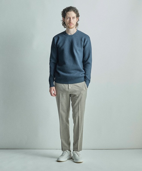 セーター ニット 「COLE HAAN/コール ハーン」別注ブリスタージャガードハイゲージニットTEE「マシンウォッシャブル」 メンズ_10