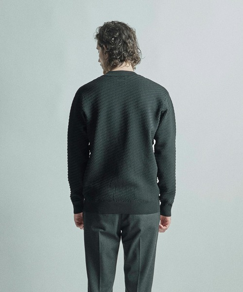 セーター ニット 「COLE HAAN/コール ハーン」別注ブリスタージャガードハイゲージニットTEE「マシンウォッシャブル」 メンズ_9