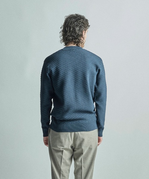 セーター ニット 「COLE HAAN/コール ハーン」別注ブリスタージャガードハイゲージニットTEE「マシンウォッシャブル」 メンズ_5