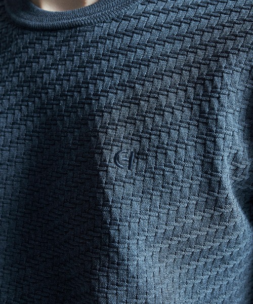 セーター ニット 「COLE HAAN/コール ハーン」別注ブリスタージャガードハイゲージニットTEE「マシンウォッシャブル」 メンズ_7