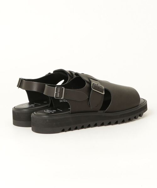 【美品】フットザコーチャー サイズ9 オープントゥサンダル ブラック foot the coacher サンダル 「foot / フットザコーチャー」別注