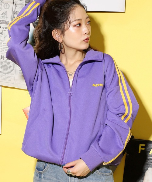 NERDY ジャージ　トップス NERDY ジャージ チェッカーボードテープトラックトップ