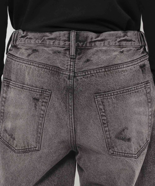 「RAGEBLUE」 ダメージ加工デニムパンツ LARGE グレー メンズ