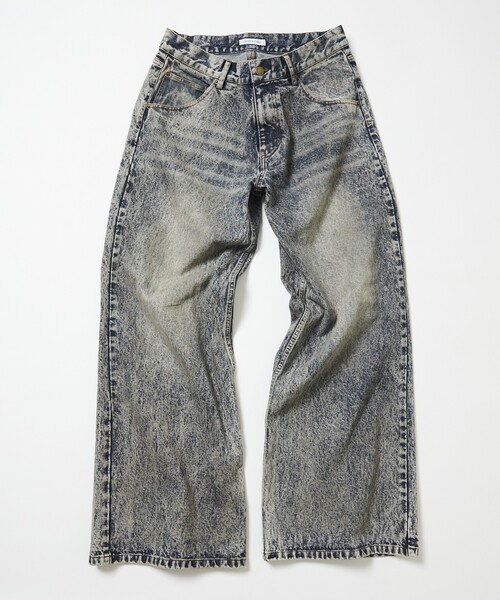 「FREAK'S STORE」 加工デニムパンツ LARGE ネイビー メンズ