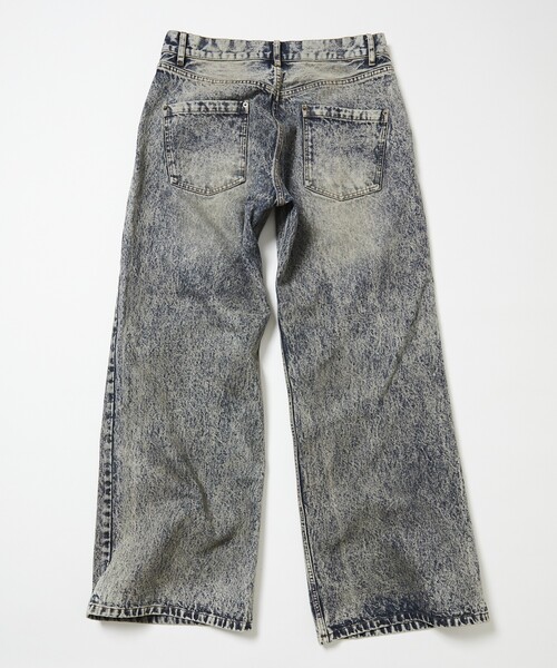 「FREAK'S STORE」 加工デニムパンツ LARGE ネイビー メンズ