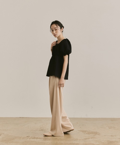 「moi tytto」 半袖ブラウス FREE ライトベージュ レディース_画像7