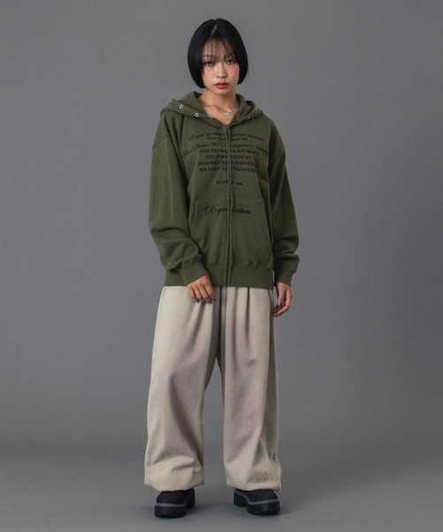 X-girl（エックスガール） パーカー EYELET EMBROIDERY ZIP UP SWEAT