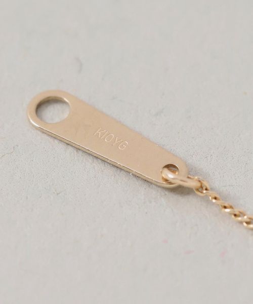 Lilas ネックレス スライスオニキススクエアネックレス K10 レディース