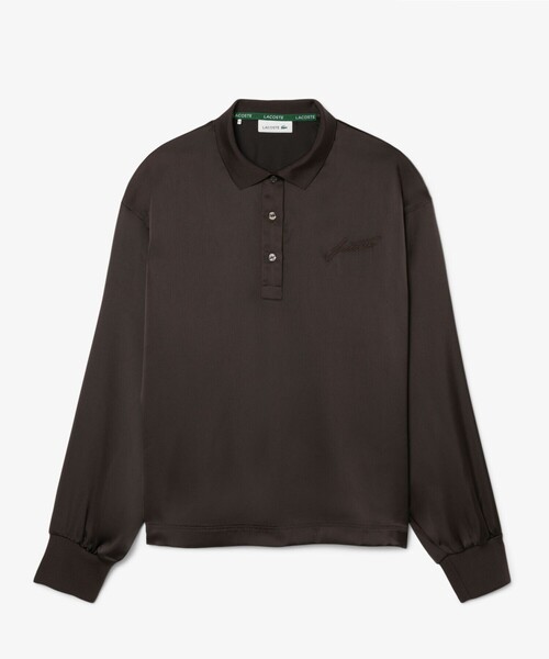 LACOSTE（ラコステ） ポロシャツ ポロ オーバーサイズサテンポロシャツ